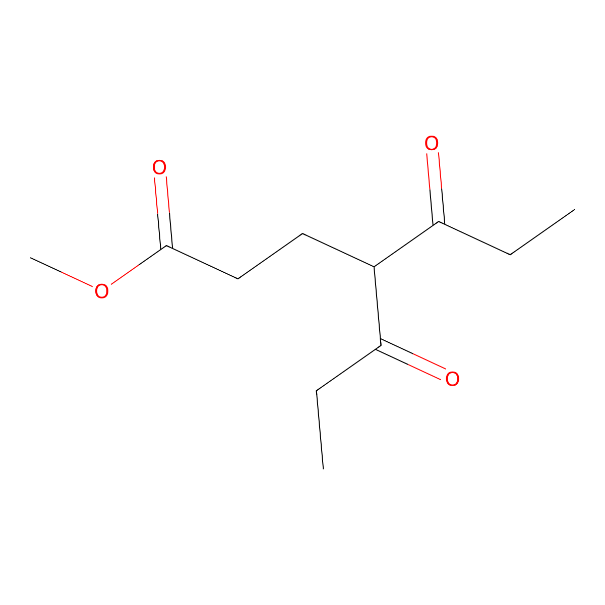 Methyl 5-oxo-4-propanoylheptanoate molecular structure, CAS 1258640-79-7