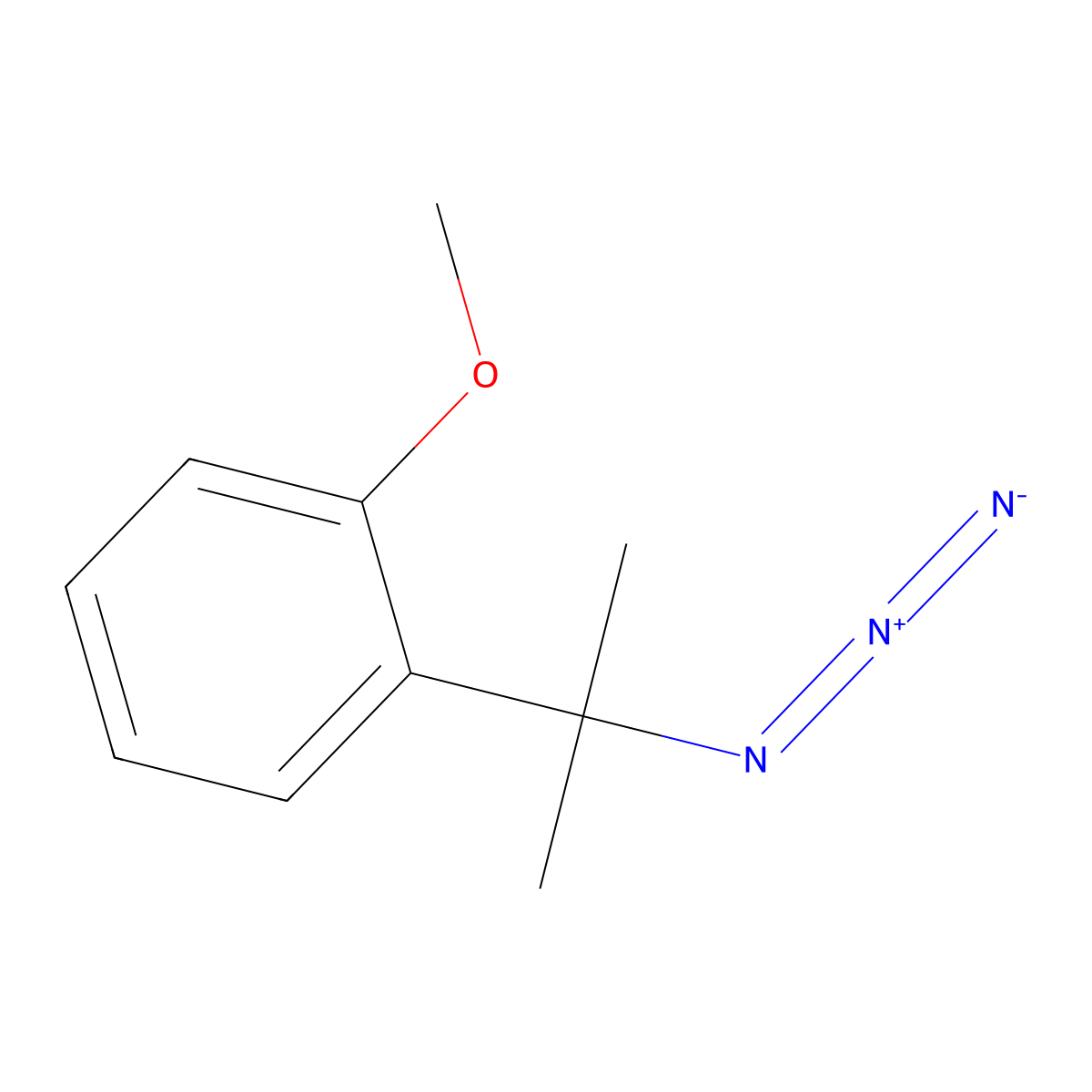 1-(2-Azidopropan-2-yl)-2-methoxybenzene molecular structure, CAS 1258640-88-8