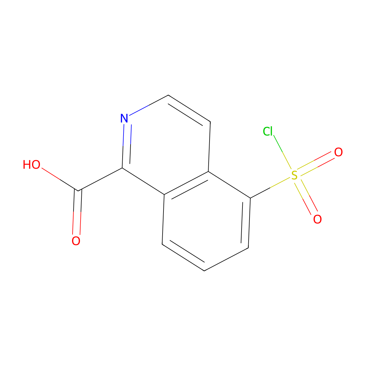 5-(Chlorosulfonyl)isoquinoline-1-carboxylic acid molecular structure, CAS 1258640-93-5