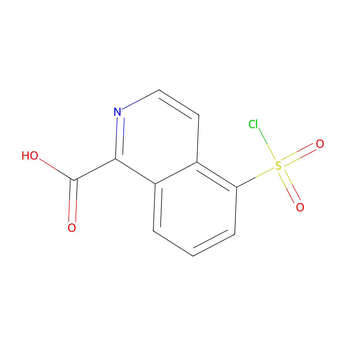 5-(Chlorosulfonyl)isoquinoline-1-carboxylic acid molecular structure, CAS 1258640-93-5