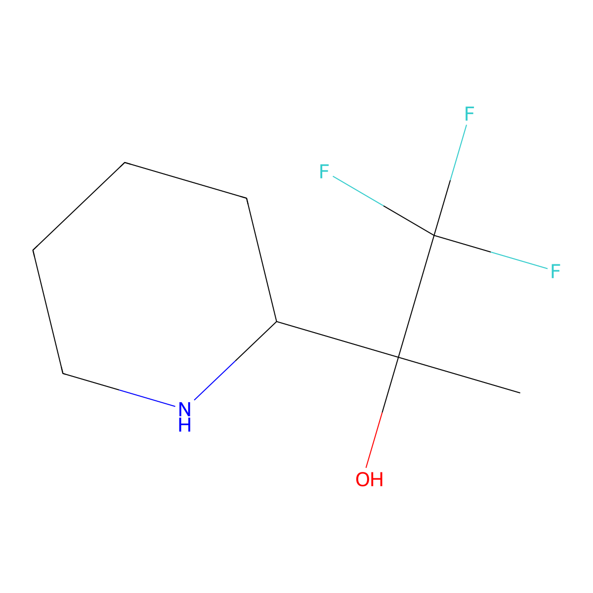 1,1,1-Trifluoro-2-(piperidin-2-yl)propan-2-ol molecular structure, CAS 1258641-01-8