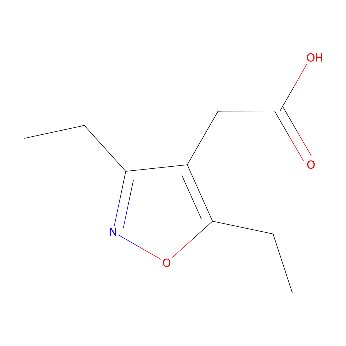 2-(Diethyl-1,2-oxazol-4-yl)acetic acid molecular structure, CAS 1258641-13-2