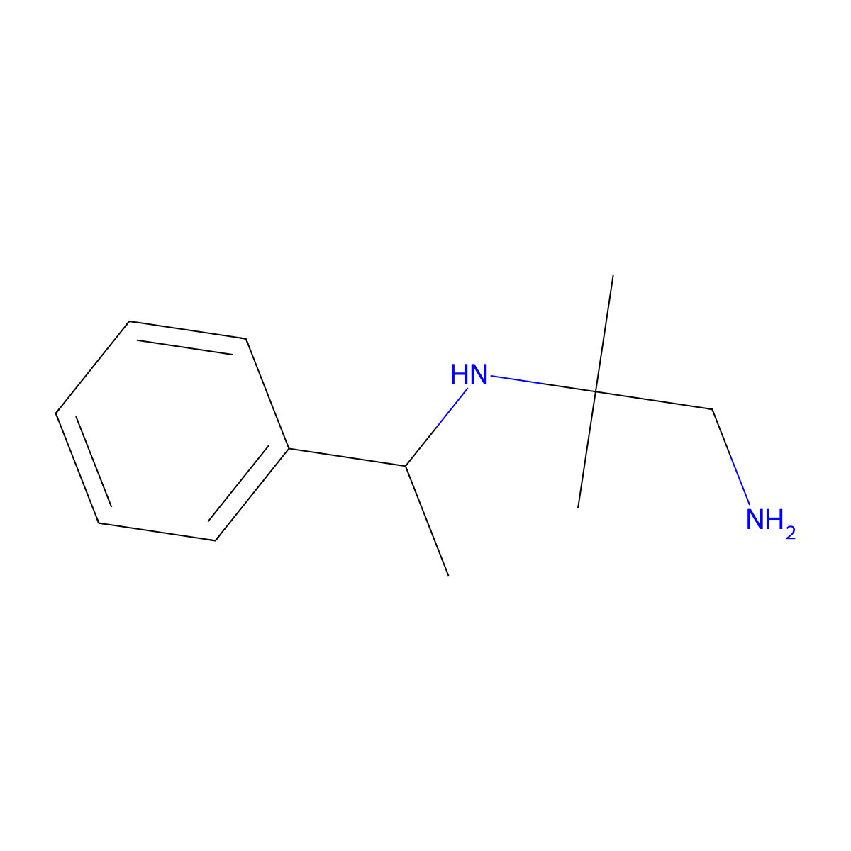 (1-Amino-2-methylpropan-2-yl)(1-phenylethyl)amine molecular structure, CAS 1258641-28-9