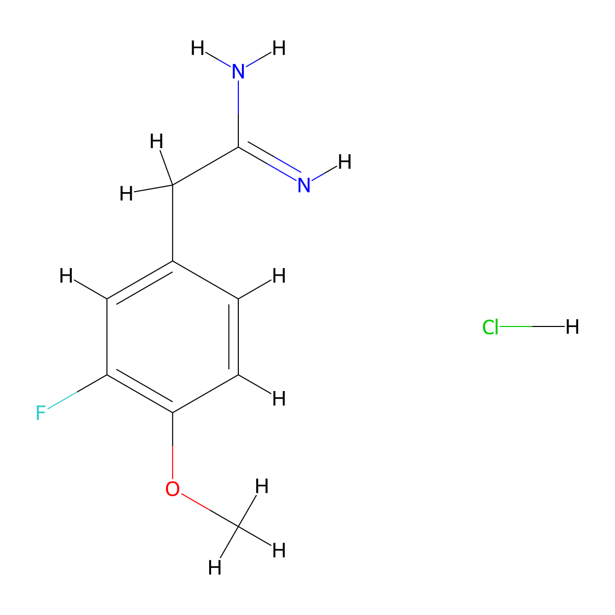 2-(3-Fluoro-4-methoxyphenyl)ethanimidamide hydrochloride molecular structure, CAS 1258641-33-6
