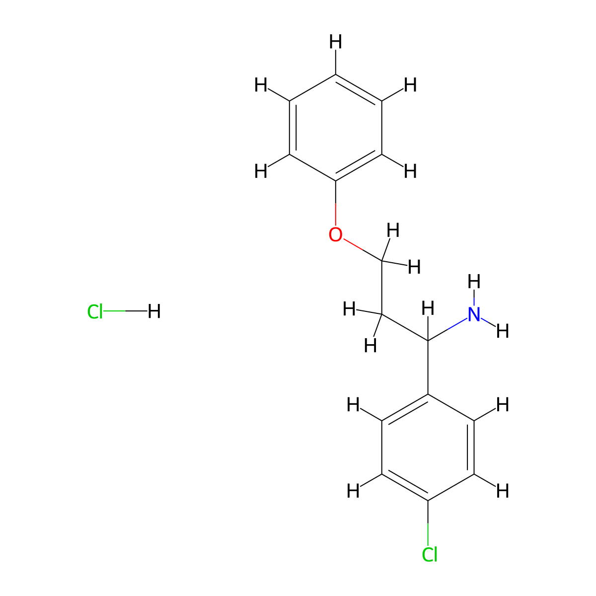 1-(1-Amino-3-phenoxypropyl)-4-chlorobenzene hydrochloride molecular structure, CAS 1258641-41-6
