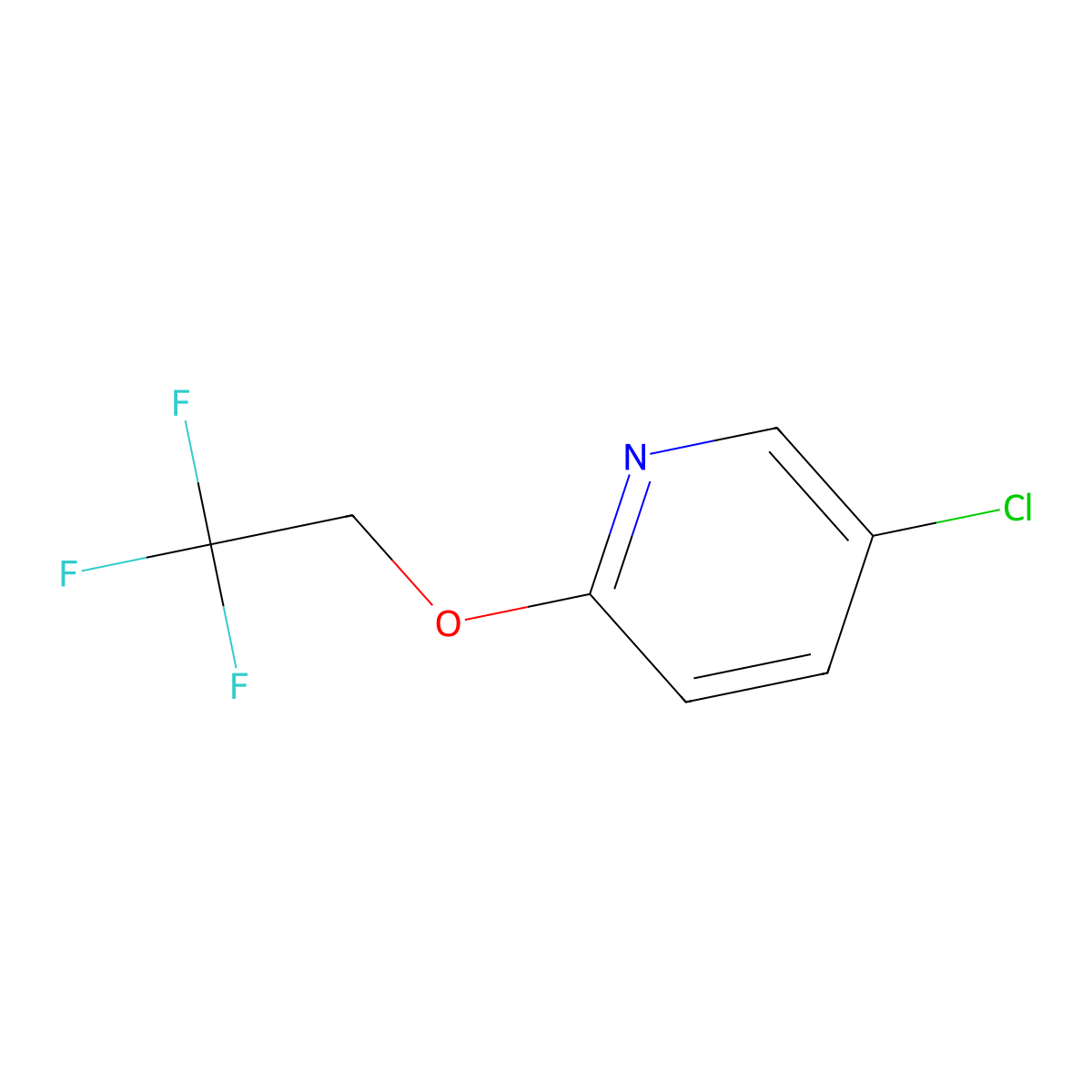 5-Chloro-2-(2,2,2-trifluoroethoxy)pyridine molecular structure, CAS 1258641-42-7
