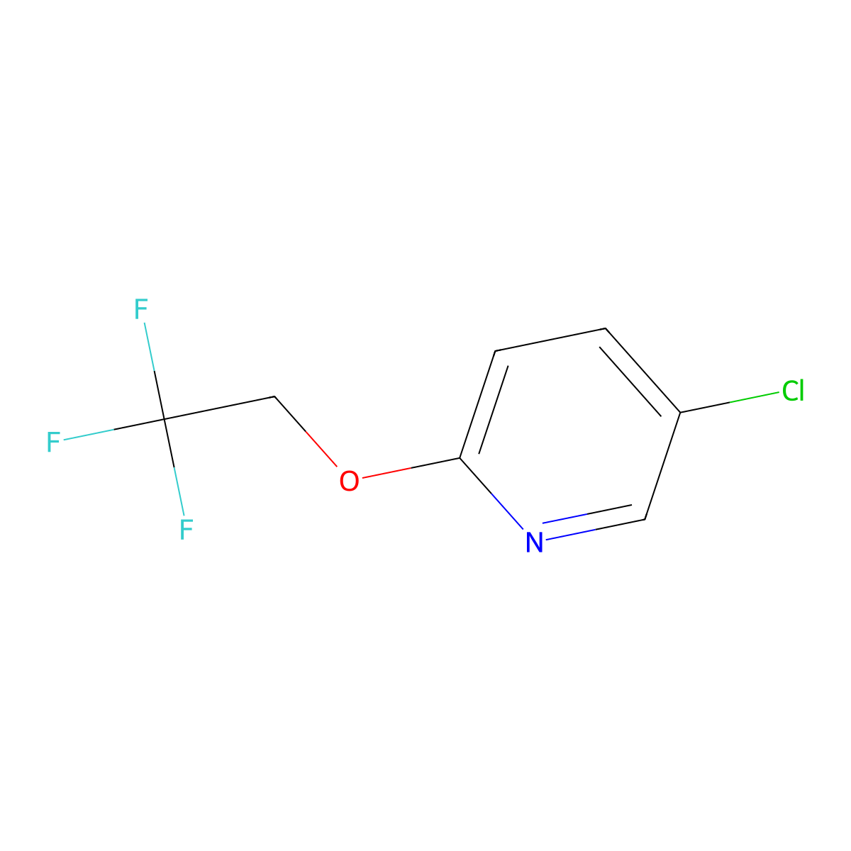 5-Chloro-2-(2,2,2-trifluoroethoxy)pyridine molecular structure, CAS 1258641-42-7