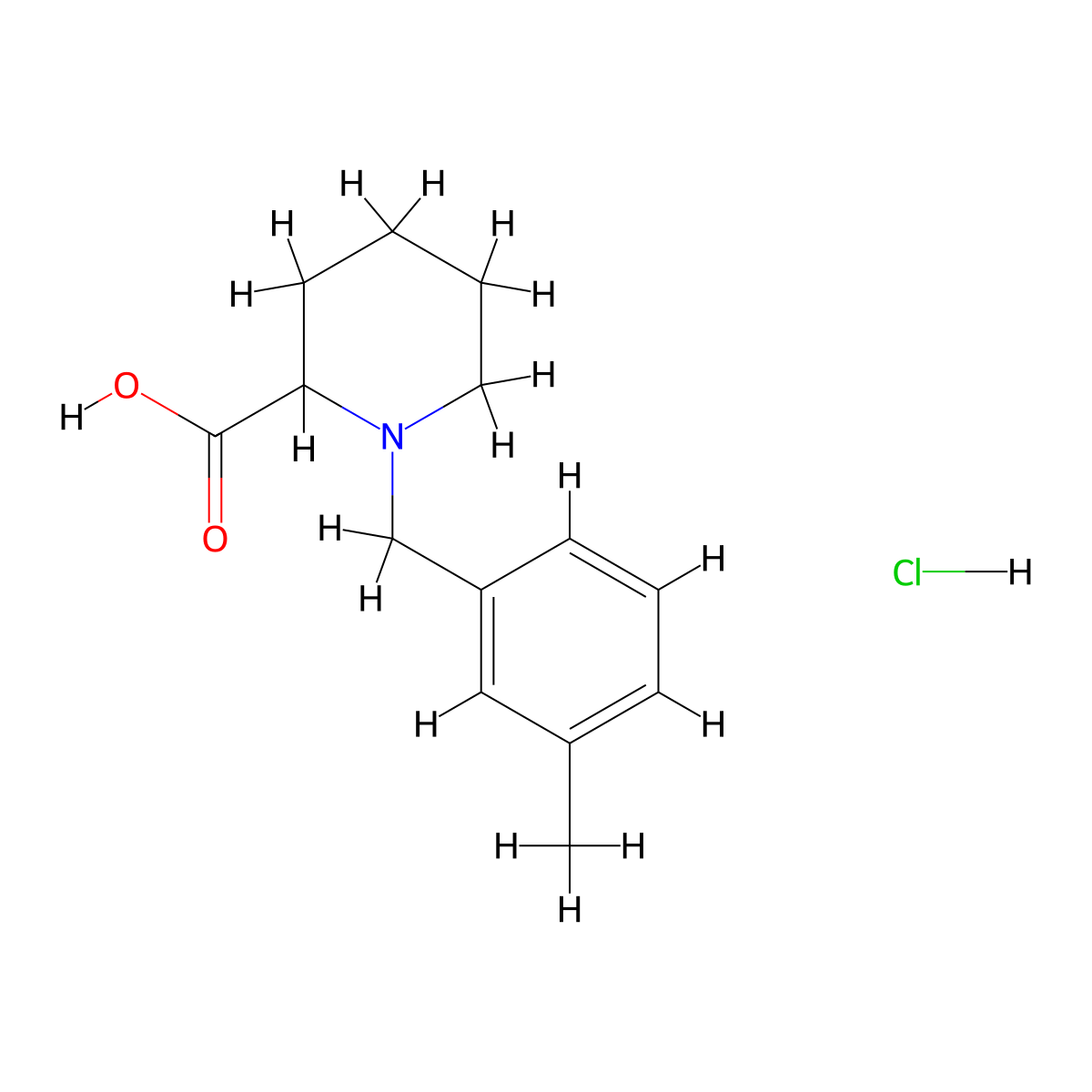 1-((3-Methylphenyl)methyl)piperidine-2-carboxylic acid hydrochloride molecular structure, CAS 1258647-69-6
