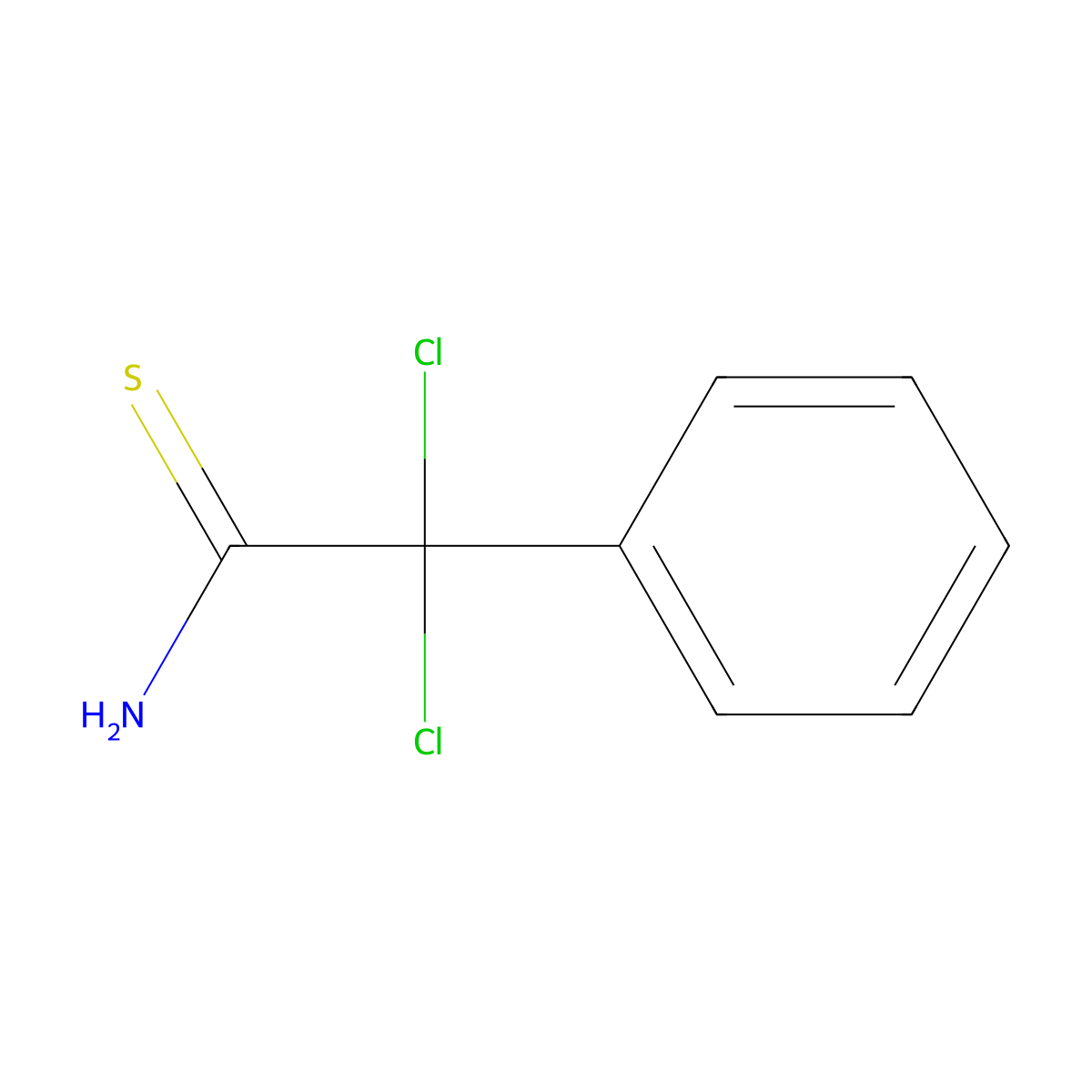 2,2-Dichloro-2-phenylethanethioamide molecular structure, CAS 1258649-50-1