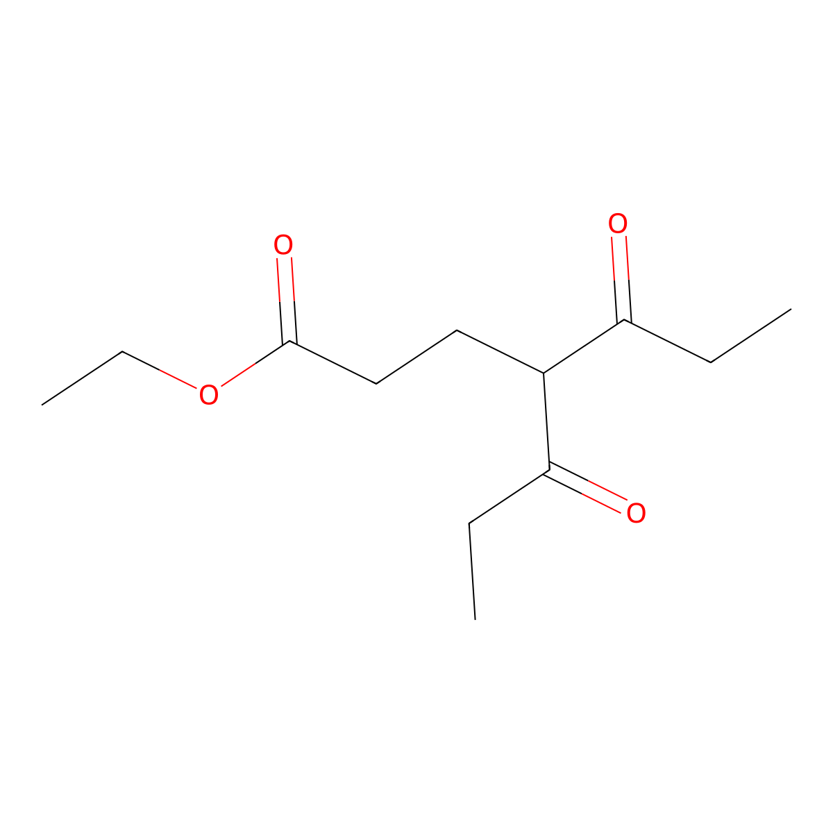 Ethyl 5-oxo-4-propanoylheptanoate molecular structure, CAS 1258649-56-7