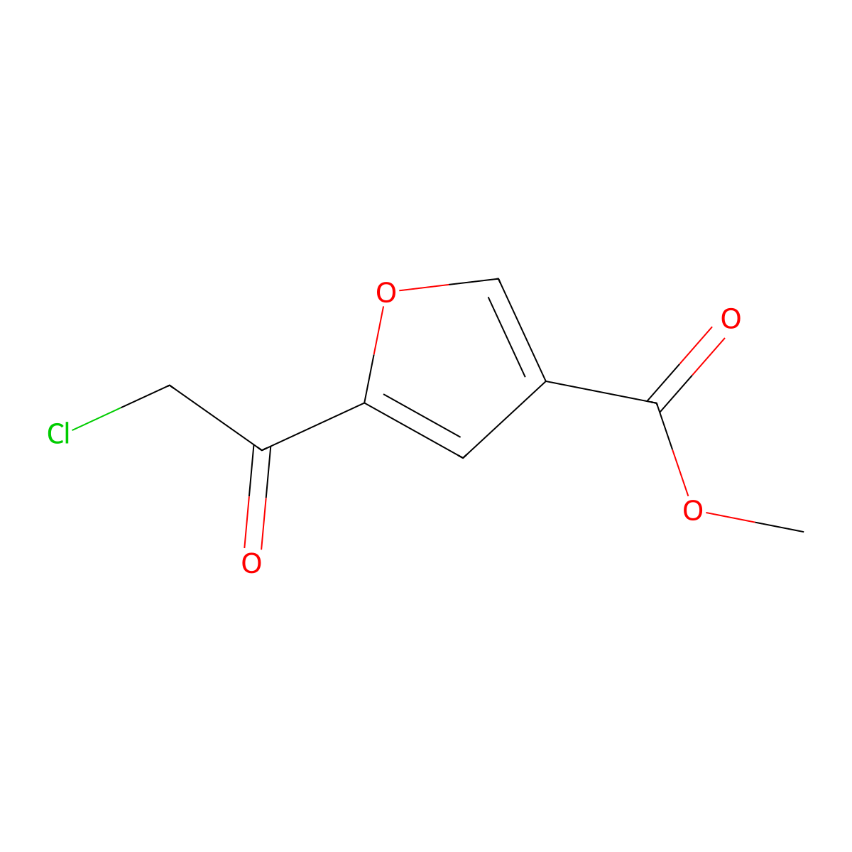 Methyl 5-(2-chloroacetyl)furan-3-carboxylate molecular structure, CAS 1258649-64-7