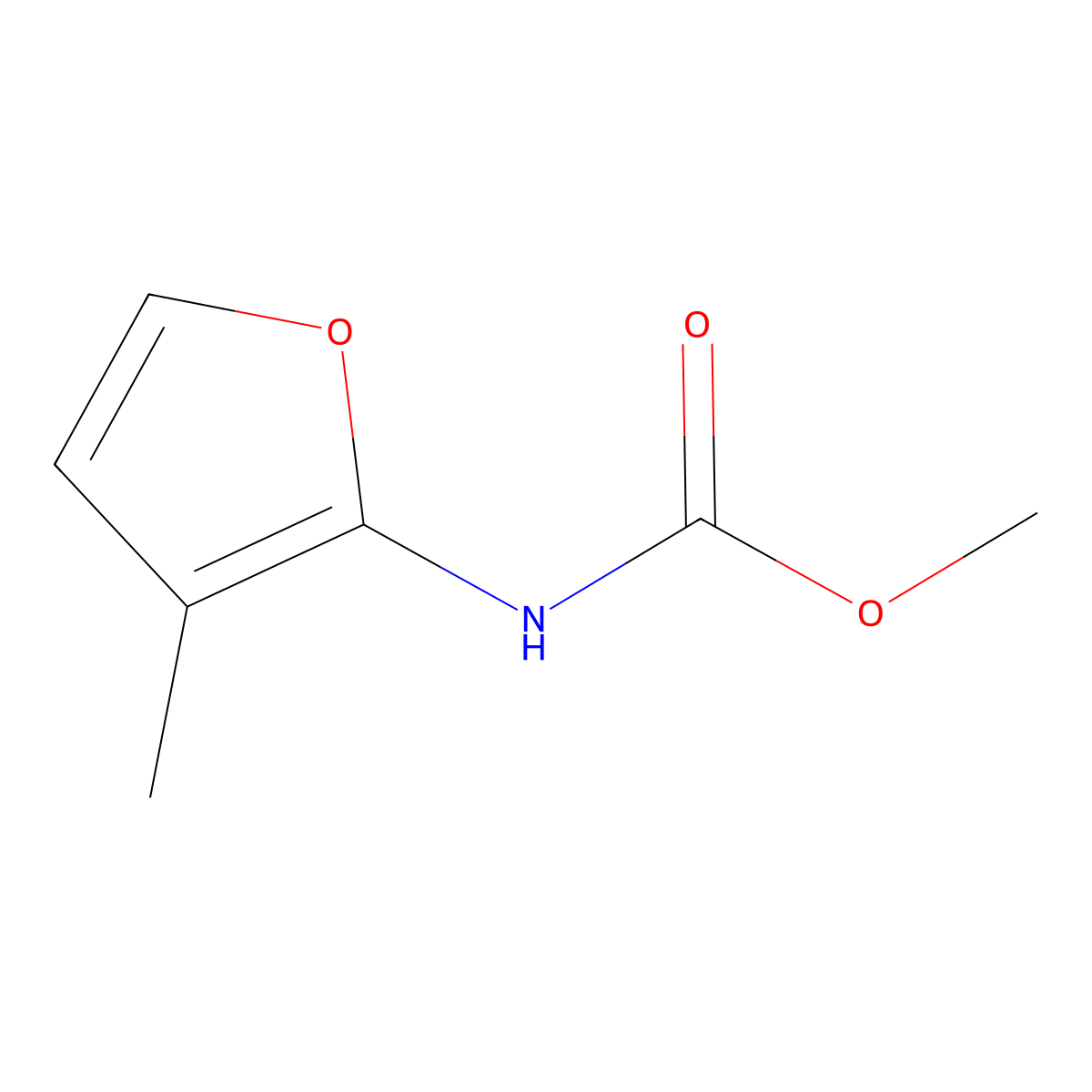 methyl N-(3-methylfuran-2-yl)carbamate molecular structure, CAS 1258649-66-9