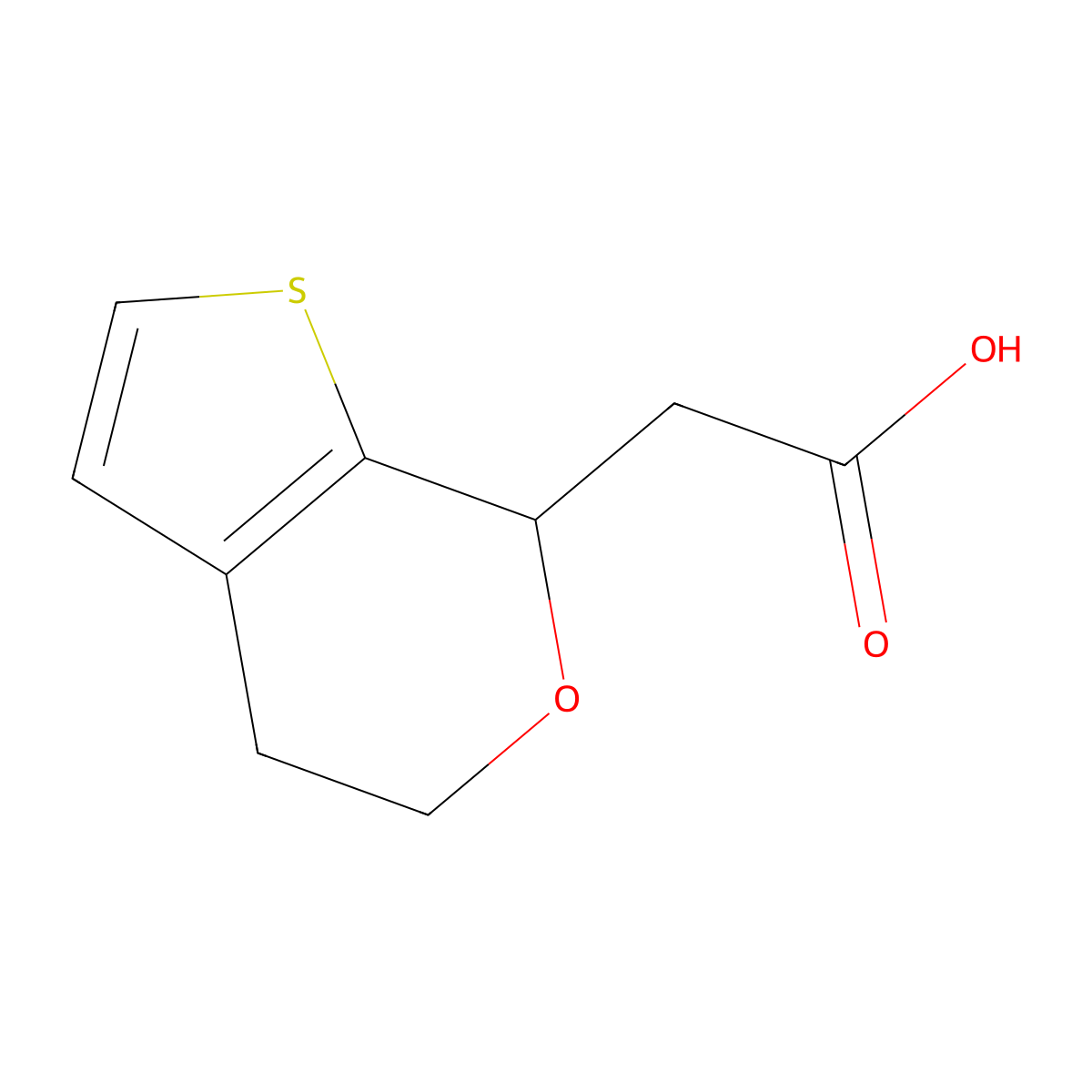 2-{4H,5H,7H-thieno[2,3-c]pyran-7-yl}acetic acid molecular structure, CAS 1258649-72-7