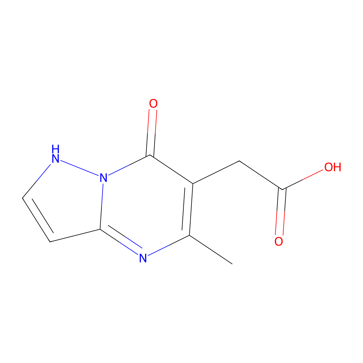 2-{5-methyl-7-oxo-4H,7H-pyrazolo[1,5-a]pyrimidin-6-yl}acetic acid molecular structure, CAS 1258649-74-9