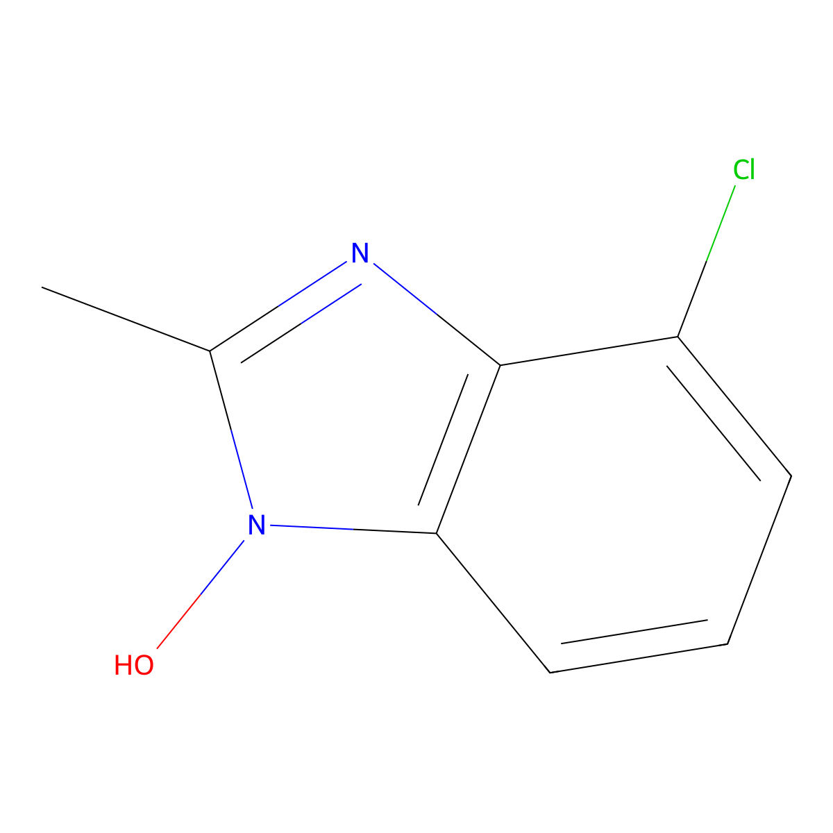 4-chloro-2-methyl-1H-1,3-benzodiazol-1-ol molecular structure, CAS 1258649-80-7