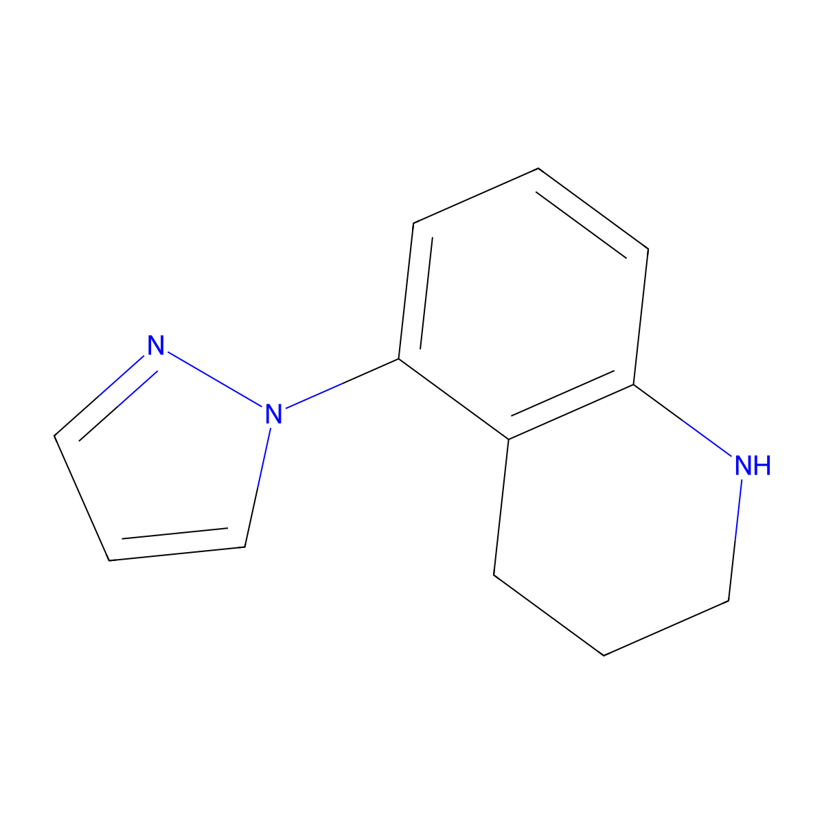 5-(1H-pyrazol-1-yl)-1,2,3,4-tetrahydroquinoline molecular structure, CAS 1258649-93-2