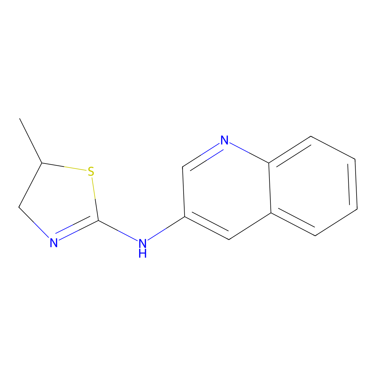 N-(5-methyl-1,3-thiazolidin-2-ylidene)quinolin-3-amine molecular structure, CAS 1258649-94-3