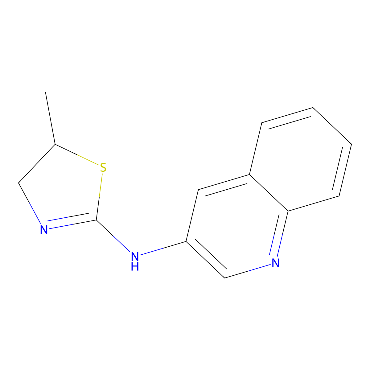 N-(5-methyl-1,3-thiazolidin-2-ylidene)quinolin-3-amine molecular structure, CAS 1258649-94-3