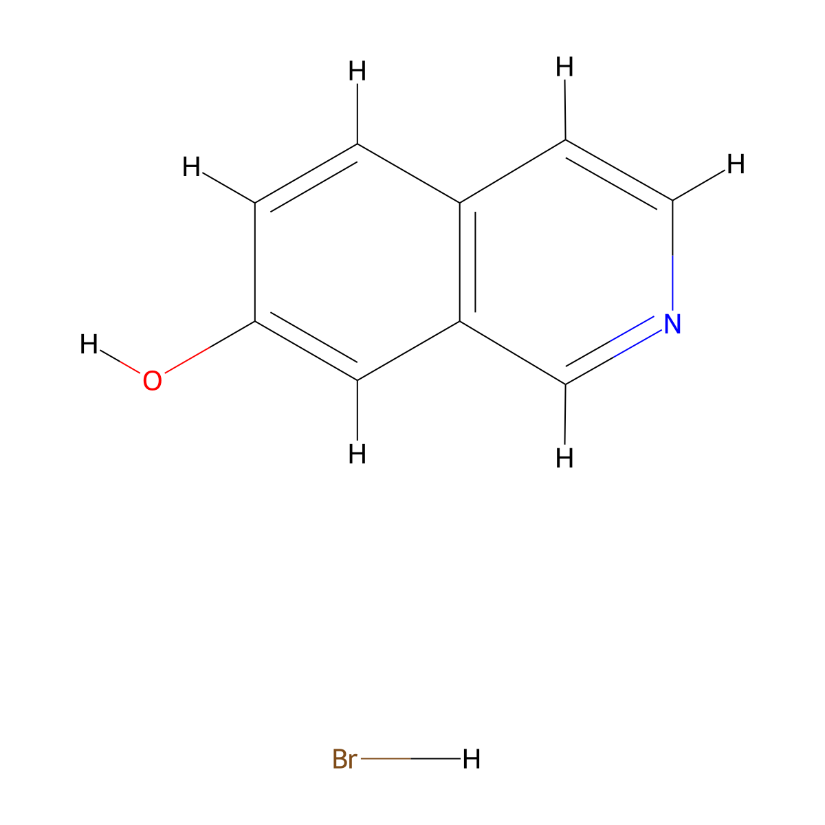 Isoquinolin-7-ol hydrobromide molecular structure, CAS 1258649-95-4
