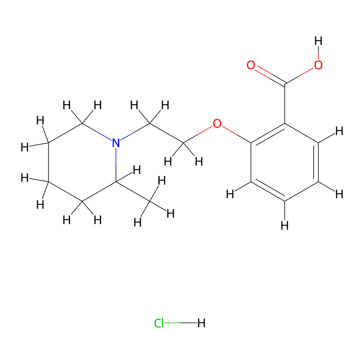 2-[2-(2-Methylpiperidin-1-yl)ethoxy]benzoic acid hydrochloride molecular structure, CAS 1258650-07-5