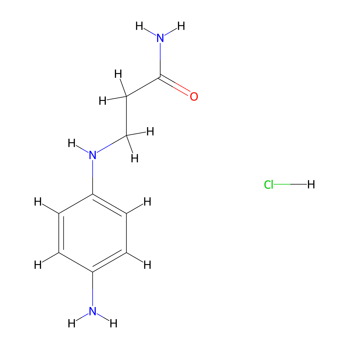 3-[(4-Aminophenyl)amino]propanamide hydrochloride molecular structure, CAS 1258650-10-0