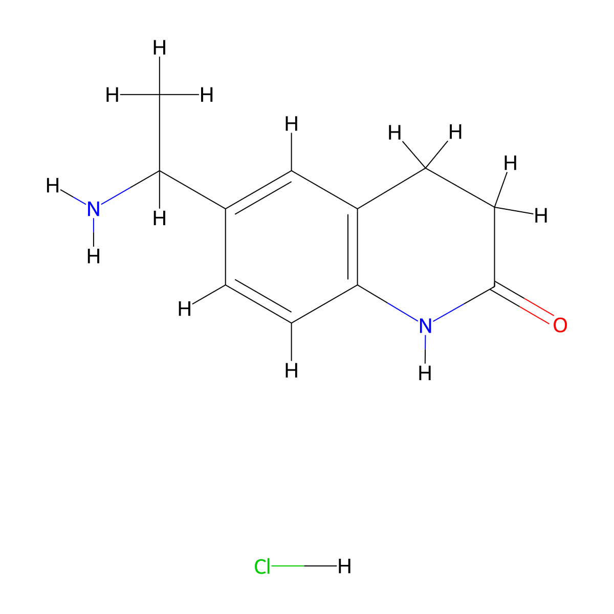 6-(1-Aminoethyl)-1,2,3,4-tetrahydroquinolin-2-one hydrochloride molecular structure, CAS 1258650-15-5