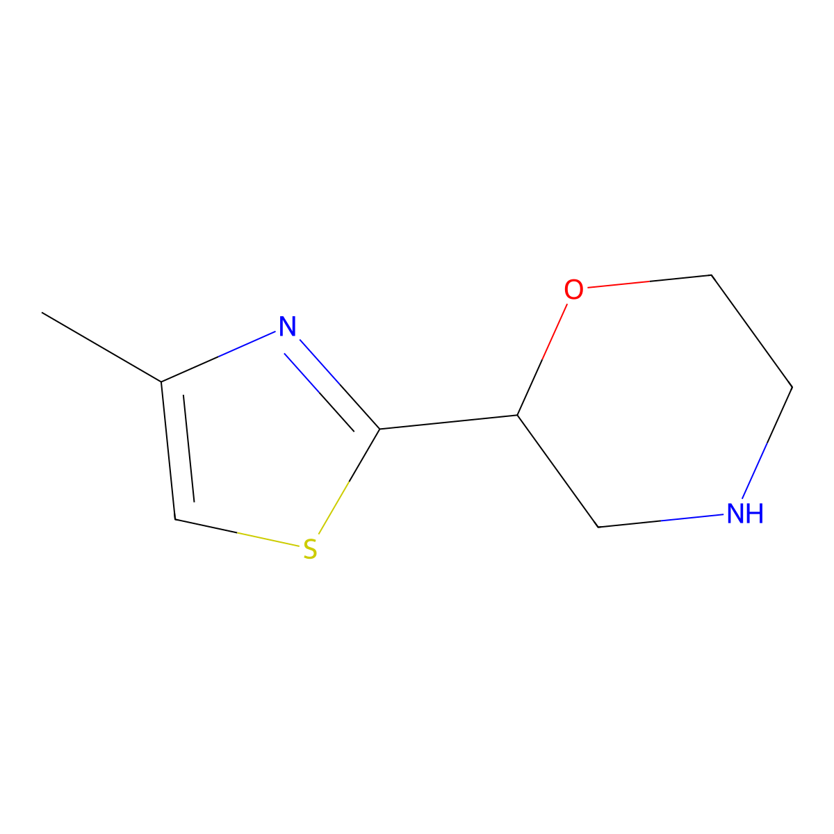 2-(4-Methyl-1,3-thiazol-2-yl)morpholine molecular structure, CAS 1258650-34-8