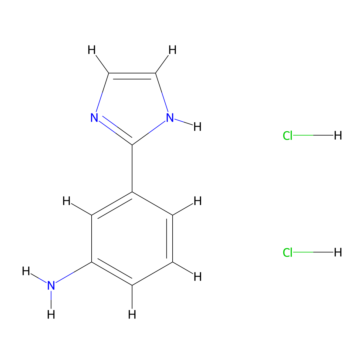 3-(1H-imidazol-2-yl)aniline dihydrochloride molecular structure, CAS 1258650-47-3