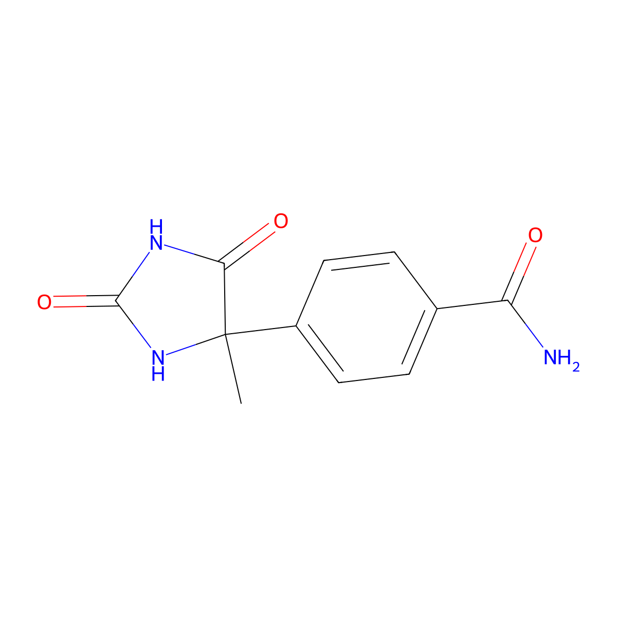4-(4-Methyl-2,5-dioxoimidazolidin-4-yl)benzamide molecular structure, CAS 1258650-55-3