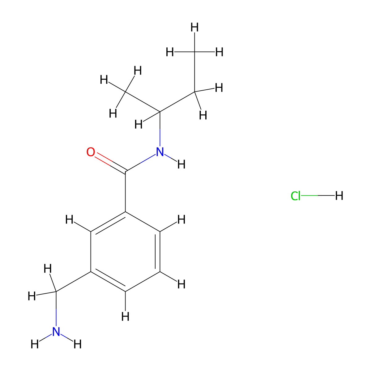 3-(aminomethyl)-N-(butan-2-yl)benzamide hydrochloride molecular structure, CAS 1258650-62-2