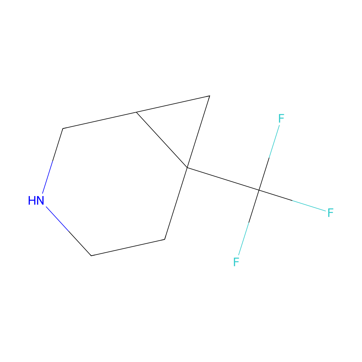 6-(Trifluoromethyl)-3-azabicyclo[4.1.0]heptane molecular structure, CAS 1258650-74-6