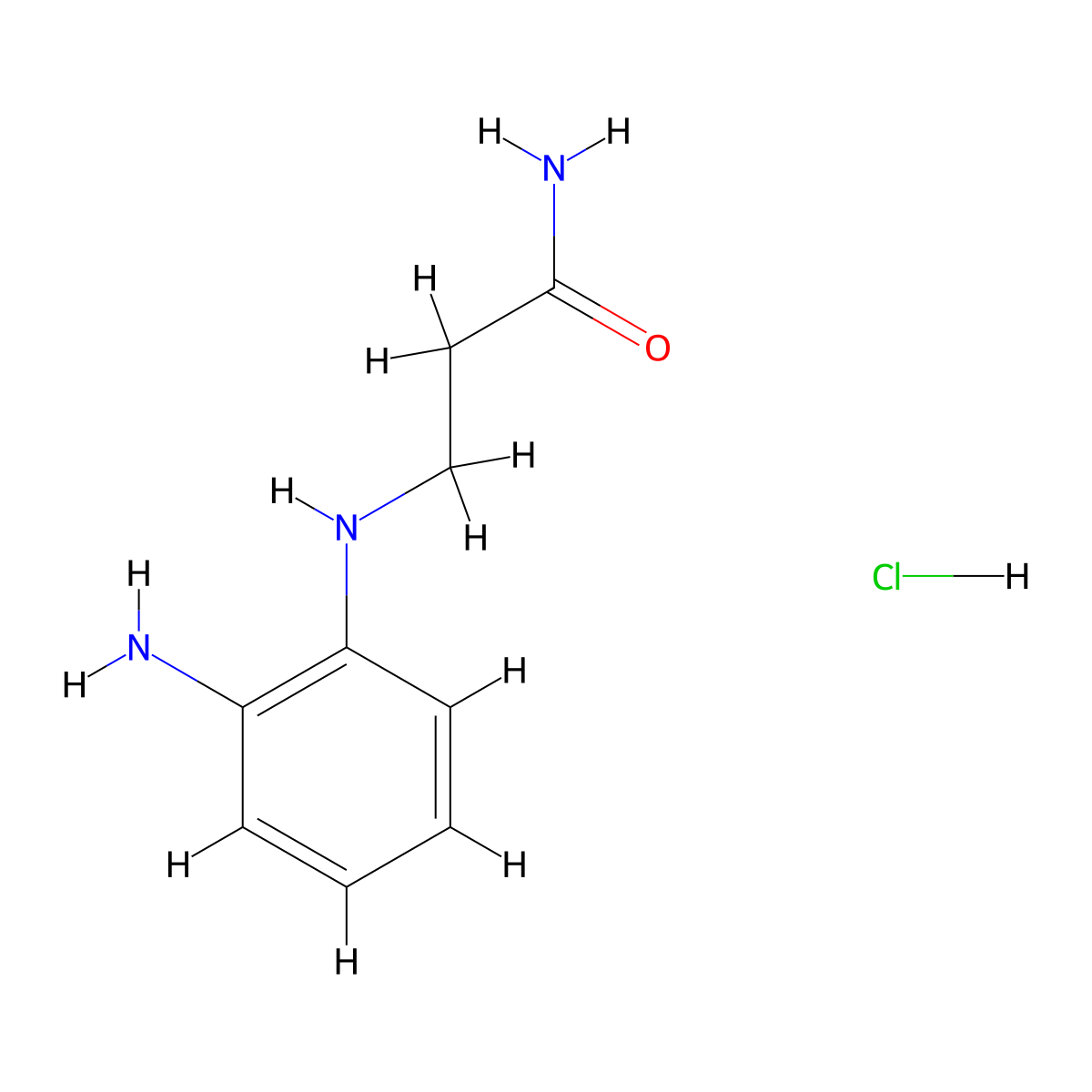 3-[(2-Aminophenyl)amino]propanamide hydrochloride molecular structure, CAS 1258650-84-8