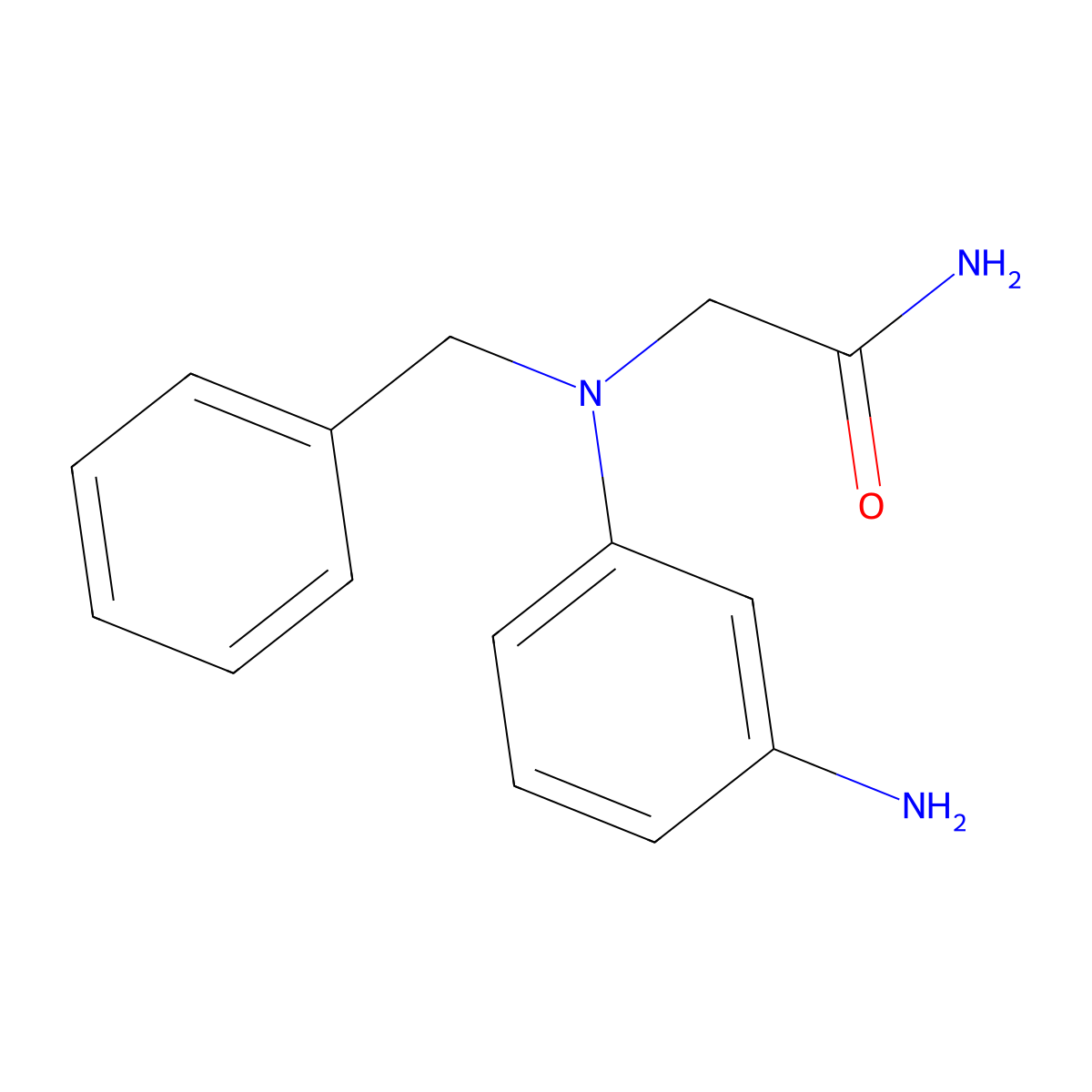 2-[(3-Aminophenyl)(benzyl)amino]acetamide molecular structure, CAS 1258650-85-9