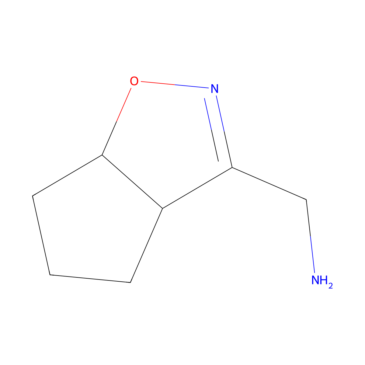 3aH,4H,5H,6H,6aH-cyclopenta[d][1,2]oxazol-3-ylmethanamine molecular structure, CAS 1258650-86-0