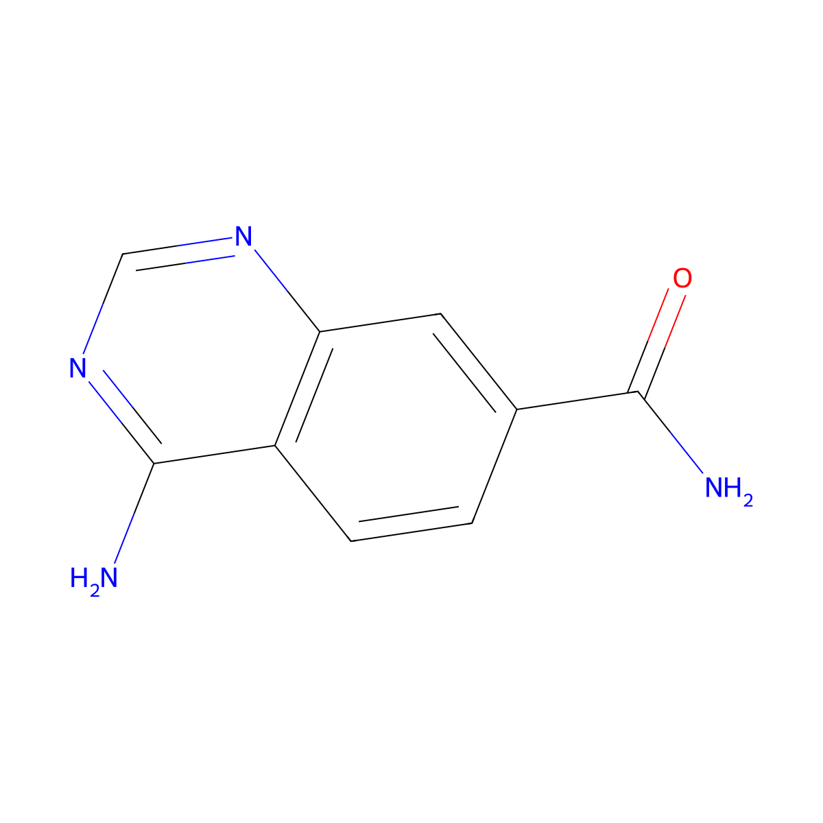 4-Aminoquinazoline-7-carboxamide molecular structure, CAS 1258650-92-8
