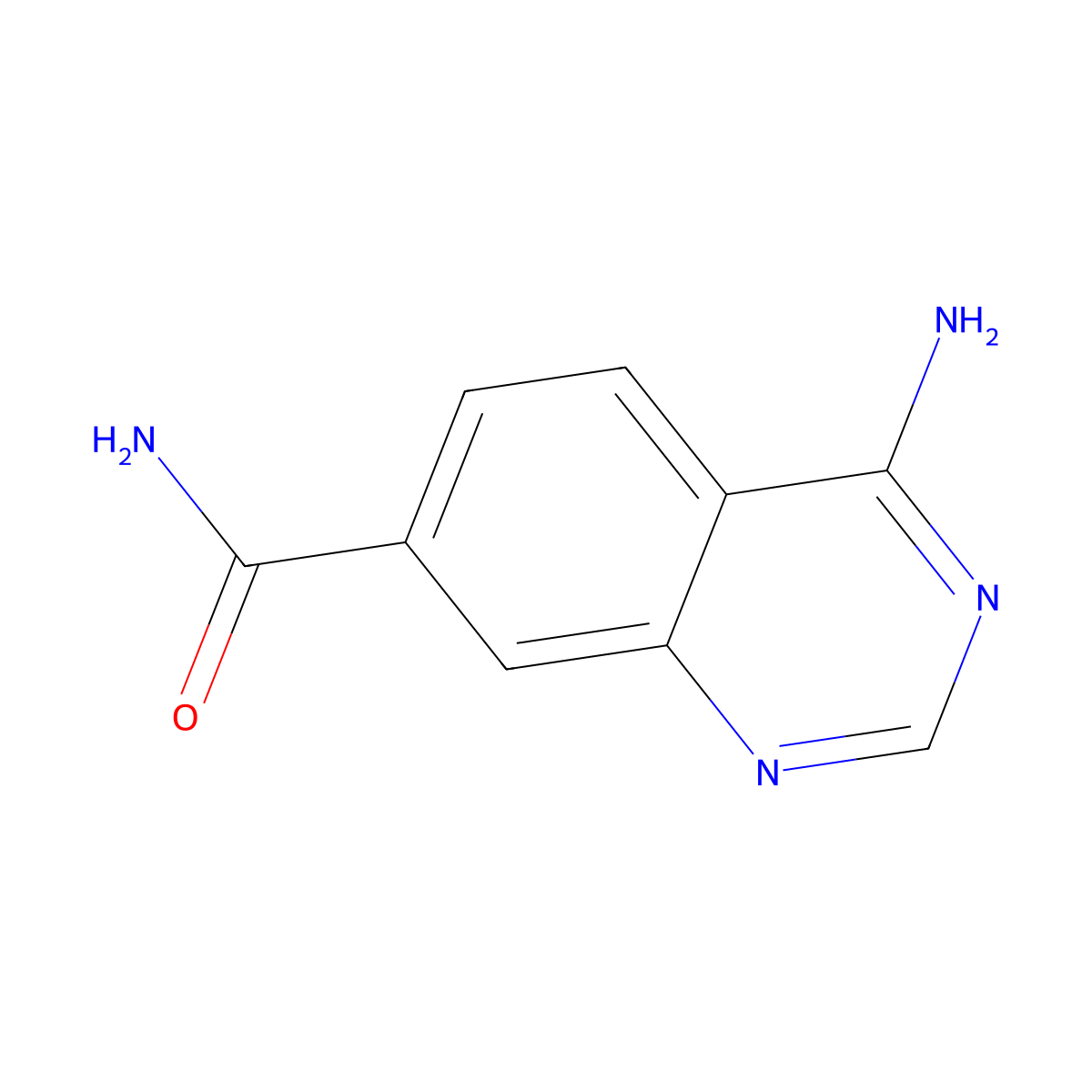 4-Aminoquinazoline-7-carboxamide molecular structure, CAS 1258650-92-8