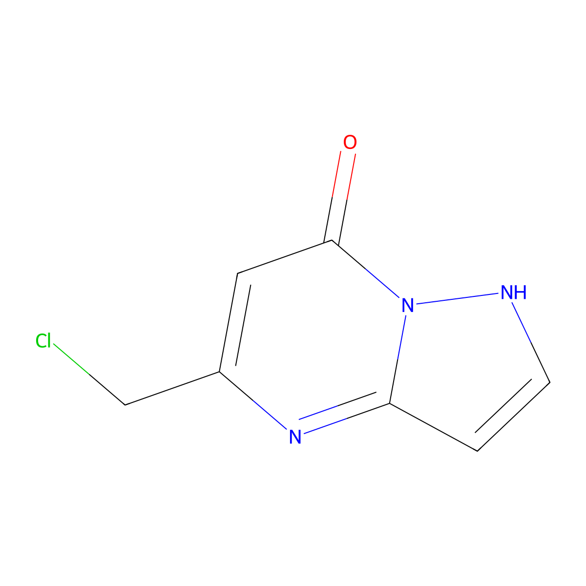 5-(chloromethyl)-4H,7H-pyrazolo(1,5-a)pyrimidin-7-one molecular structure, CAS 1258651-02-3