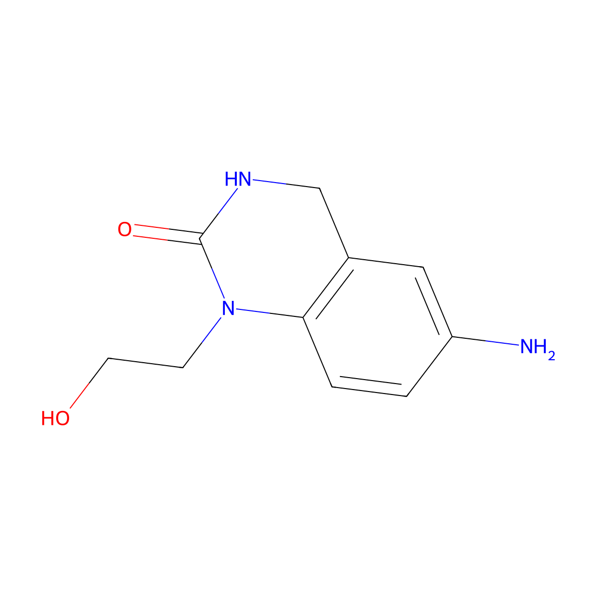 6-Amino-1-(2-hydroxyethyl)-1,2,3,4-tetrahydroquinazolin-2-one molecular structure, CAS 1258651-12-5