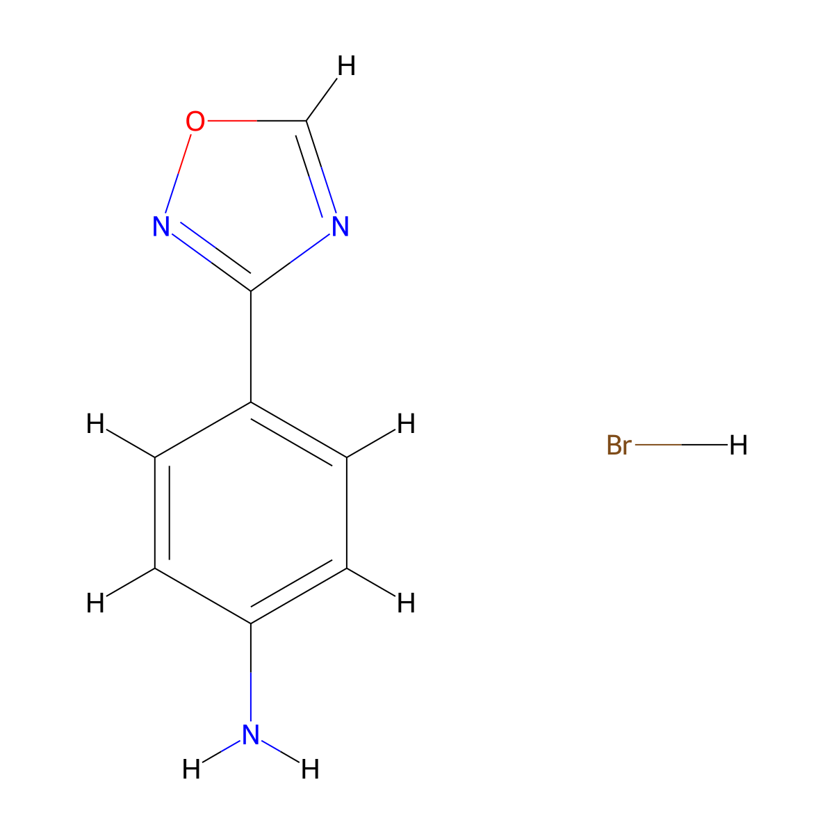 4-(1,2,4-Oxadiazol-3-yl)aniline hydrobromide molecular structure, CAS 1258651-20-5