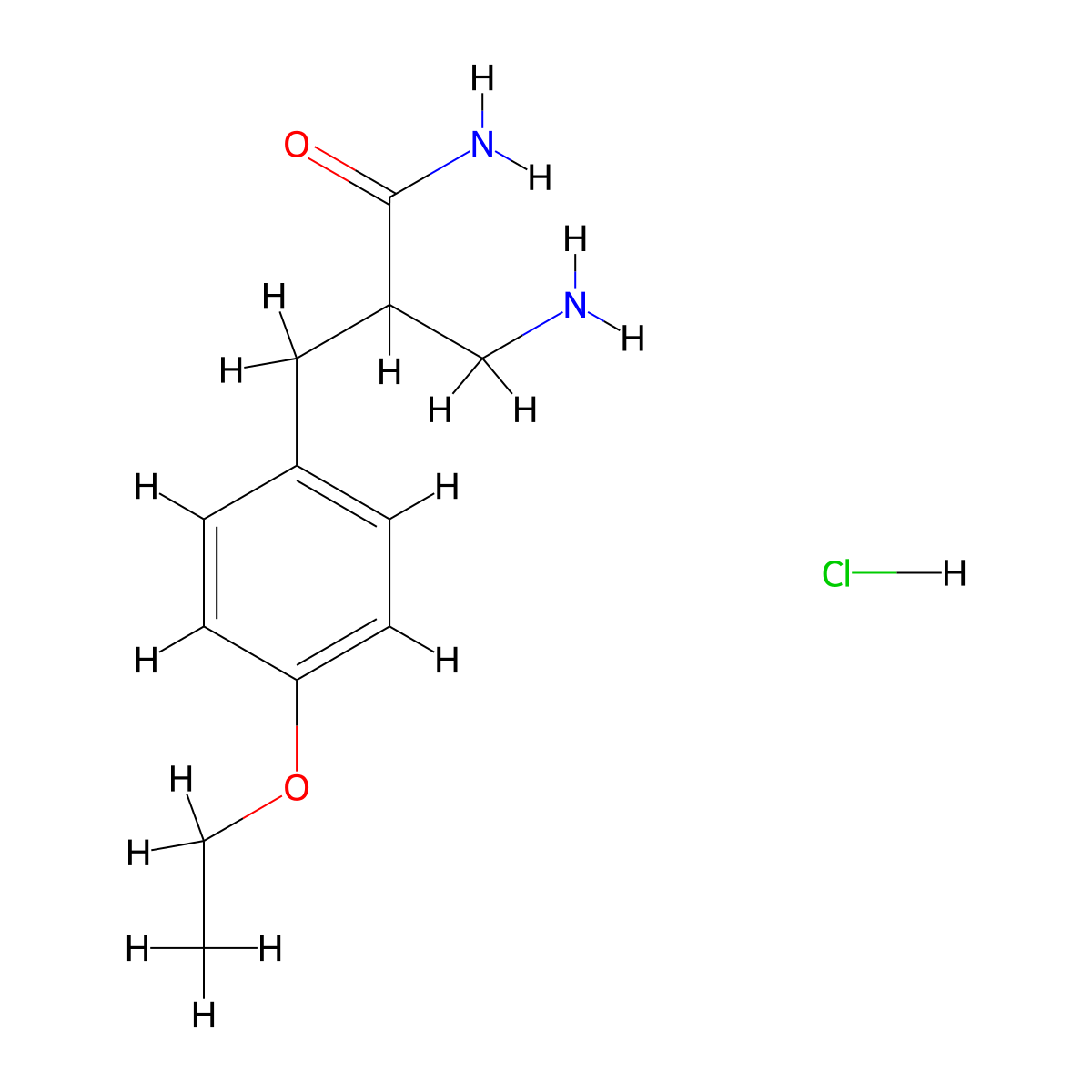 3-Amino-2-[(4-ethoxyphenyl)methyl]propanamide hydrochloride molecular structure, CAS 1258651-23-8