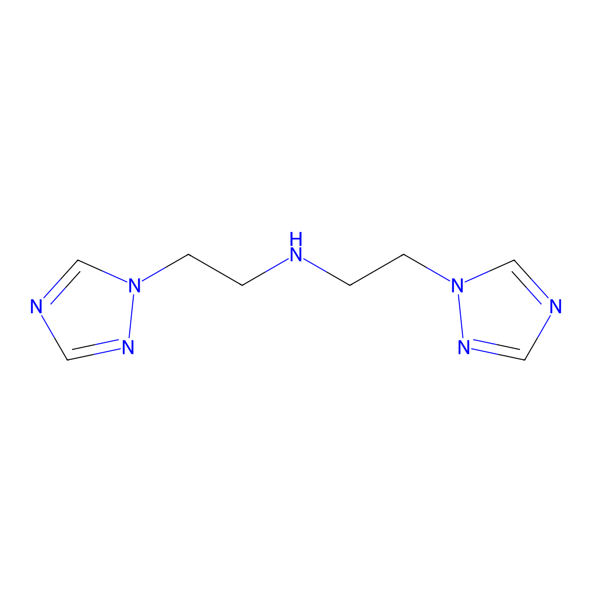 bis[2-(1H-1,2,4-triazol-1-yl)ethyl]amine molecular structure, CAS 1258651-27-2