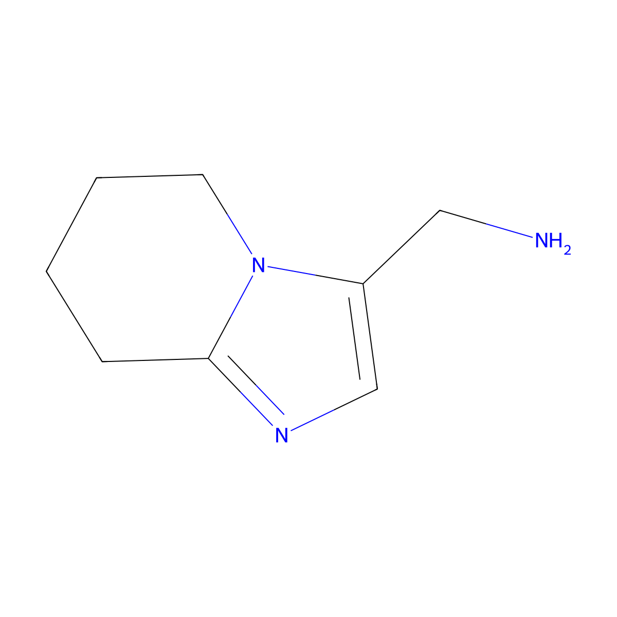 1-(5H,6H,7H,8H-imidazo(1,2-a)pyridin-3-yl)methanamine molecular structure, CAS 1258651-42-1