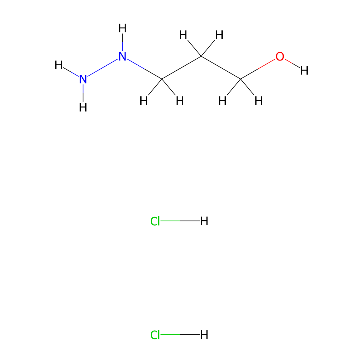 3-Hydrazinylpropan-1-ol dihydrochloride molecular structure, CAS 1258651-49-8