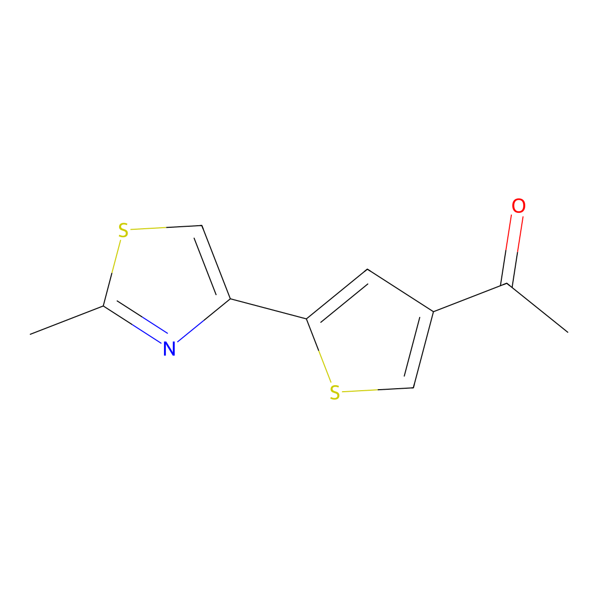 1-[5-(2-Methyl-1,3-thiazol-4-yl)thiophen-3-yl]ethan-1-one molecular structure, CAS 1258651-53-4