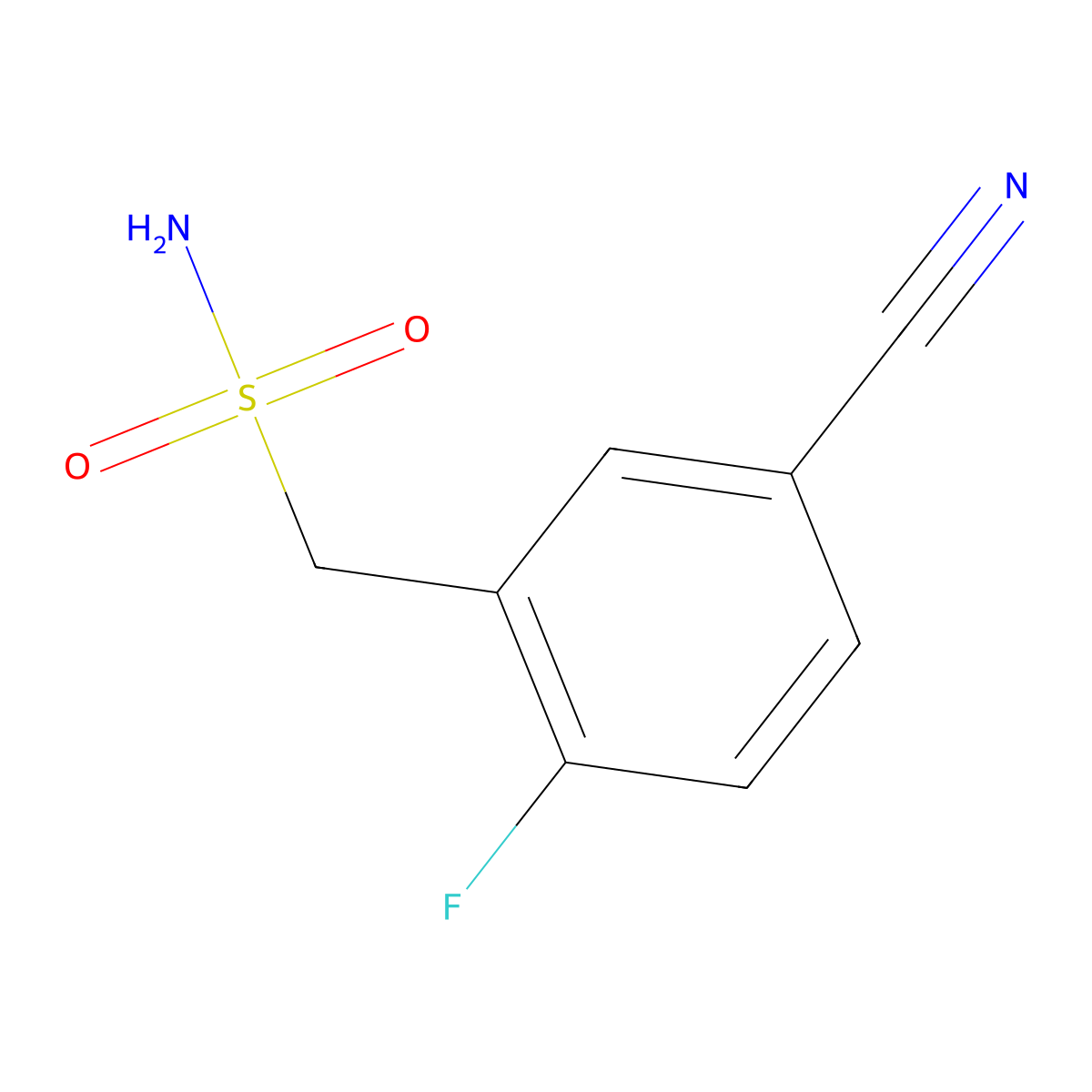 (5-Cyano-2-fluorophenyl)methanesulfonamide molecular structure, CAS 1258651-60-3
