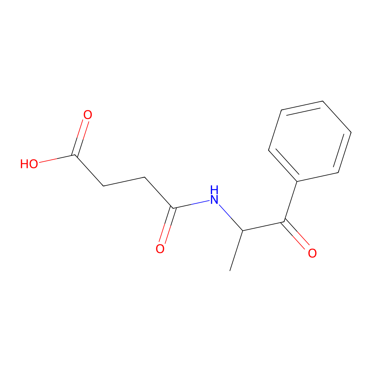 3-[(1-Oxo-1-phenylpropan-2-yl)carbamoyl]propanoic acid molecular structure, CAS 1258651-87-4