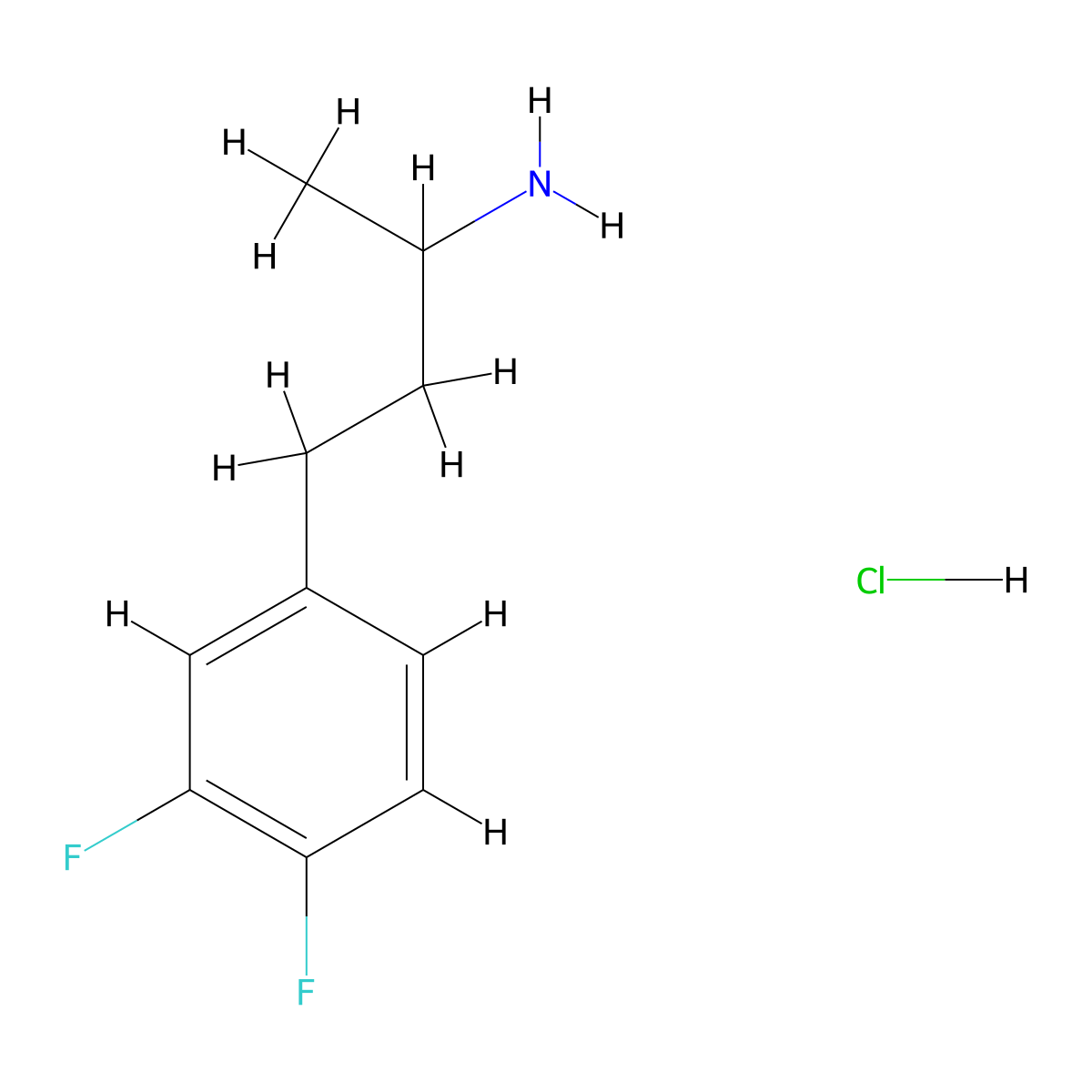 4-(3,4-Difluorophenyl)butan-2-amine hydrochloride molecular structure, CAS 1258652-04-8