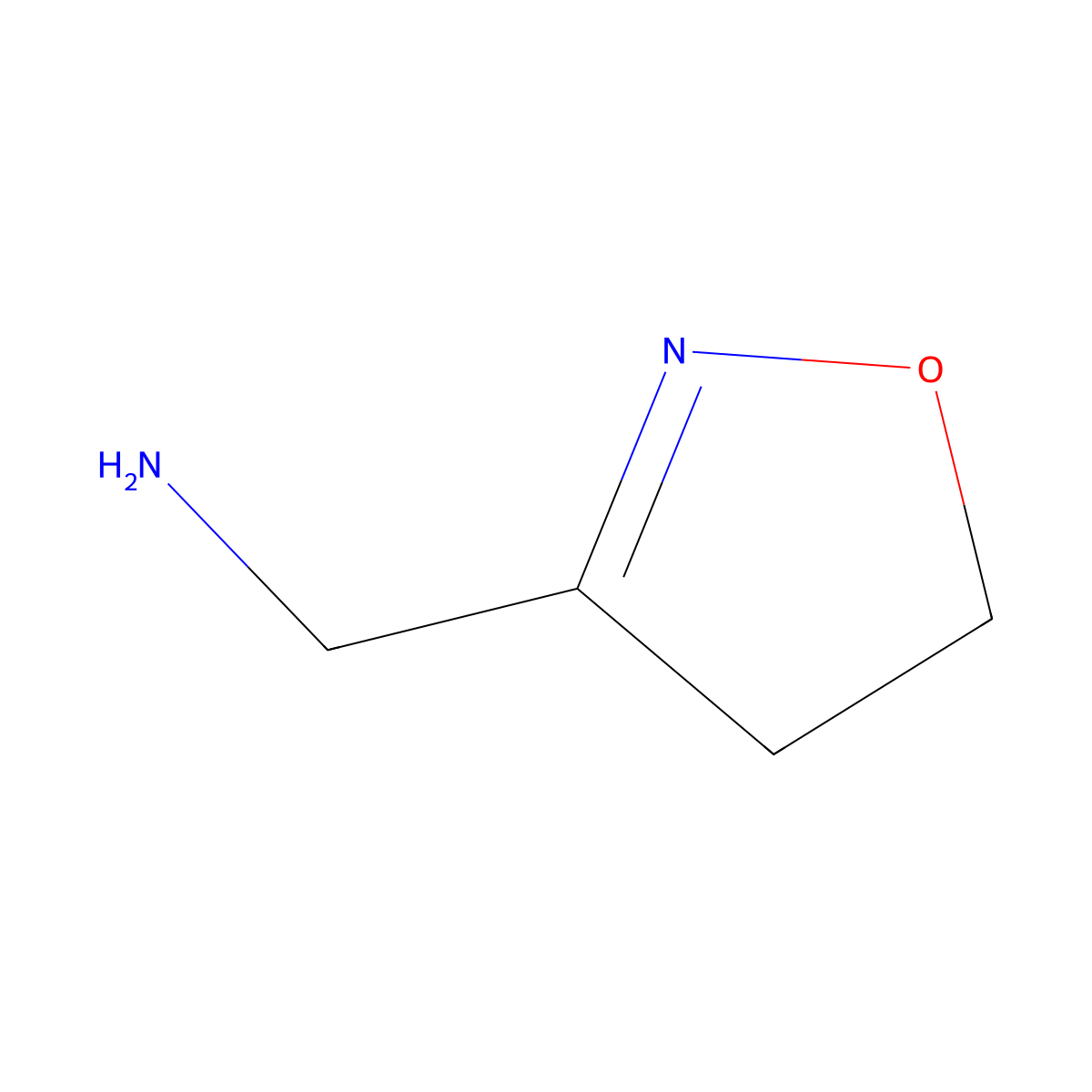 4,5-Dihydro-1,2-oxazol-3-ylmethanamine molecular structure, CAS 1258652-07-1