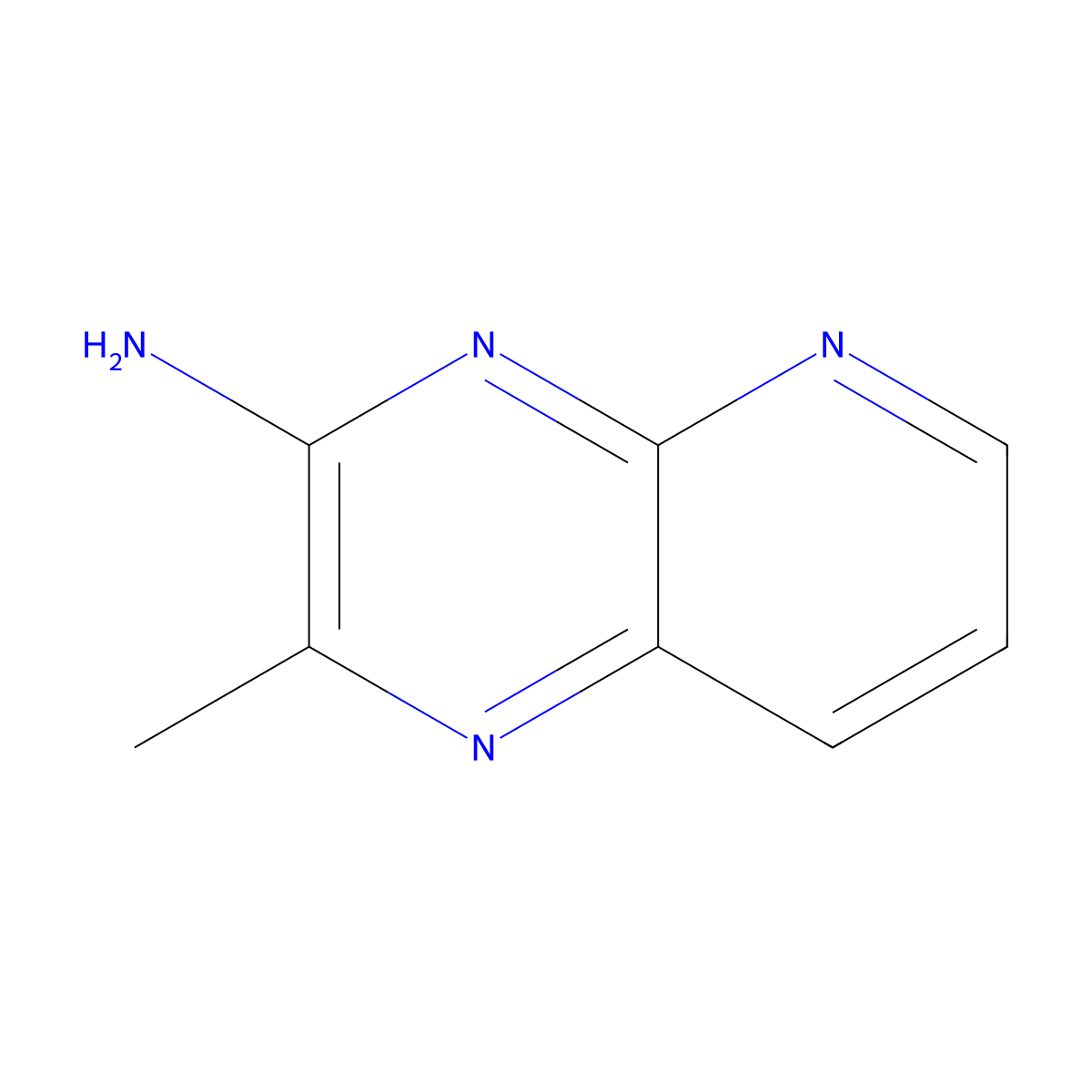 2-Methylpyrido[2,3-b]pyrazin-3-amine molecular structure, CAS 1258652-12-8