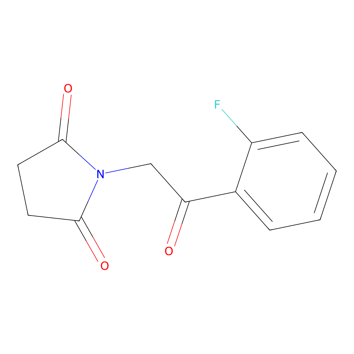 1-[2-(2-Fluorophenyl)-2-oxoethyl]pyrrolidine-2,5-dione molecular structure, CAS 1258652-22-0